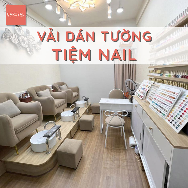 Vải dán tường cho tiệm Nail