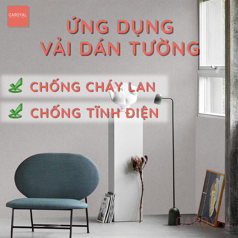 Ứng dụng của Vải dán tường chống cháy lan, chống tĩnh điện CAROYAL