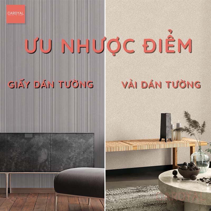 Ưu nhược điểm của giấy dán tường và vải dán tường