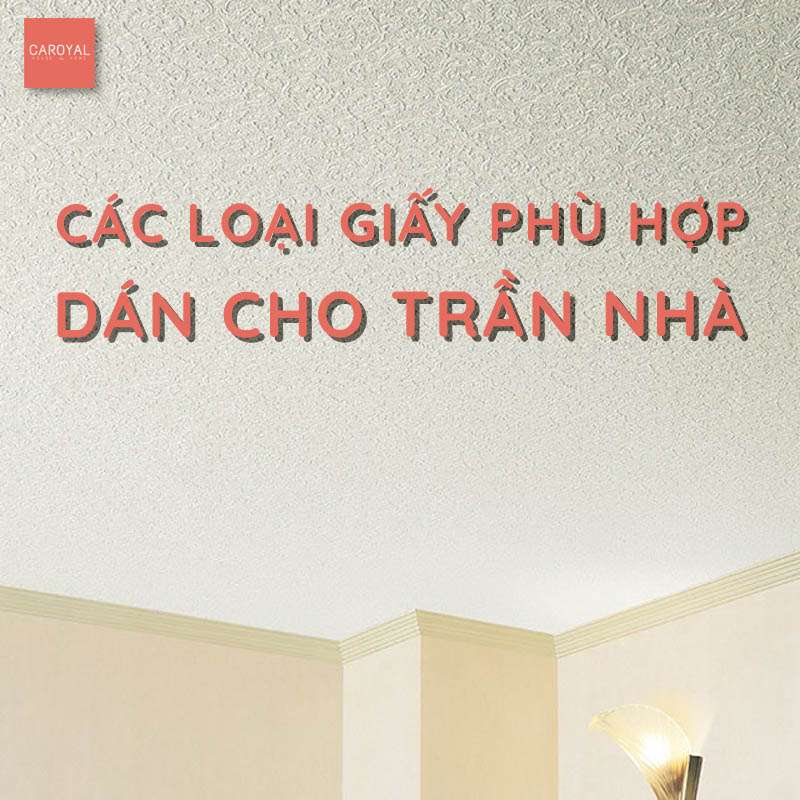 Các loại giấy dán tường phù hợp dán trần nhà