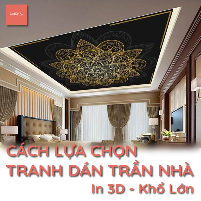 Cách lựa chọn tranh vải dán trần nhà in 3D, khổ lớn
