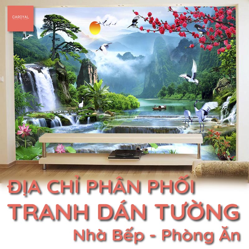 Địa chỉ phân phối, thi công tranh dán tường nhà bếp, phòng ăn trọn gói