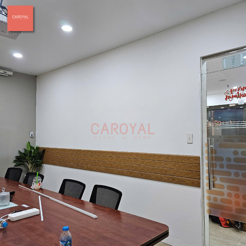 Dự án thi công vải dán tường CAROYAL cho văn phòng công ty quận Bình Thạnh