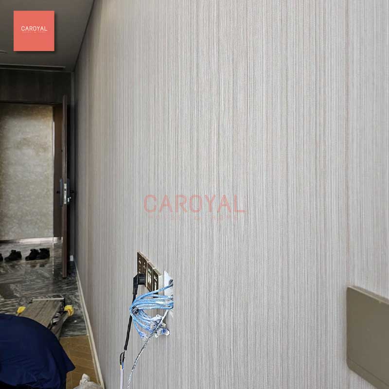 Công trình dán vải dán tường Vinyl PVC đẹp cho căn hộ cao cấp Quận 2