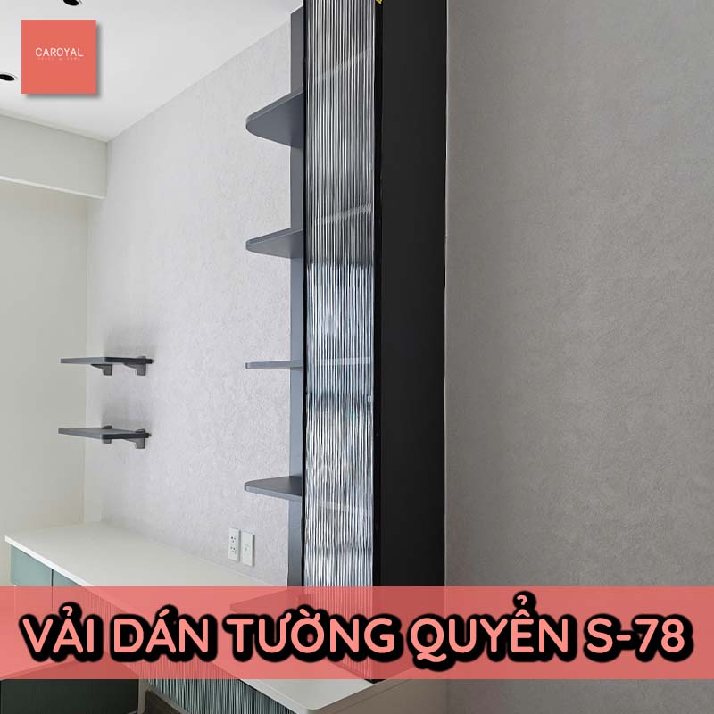 Vải dán tường vách Tivi sang trọng, mẫu vải S78 CAROYAL