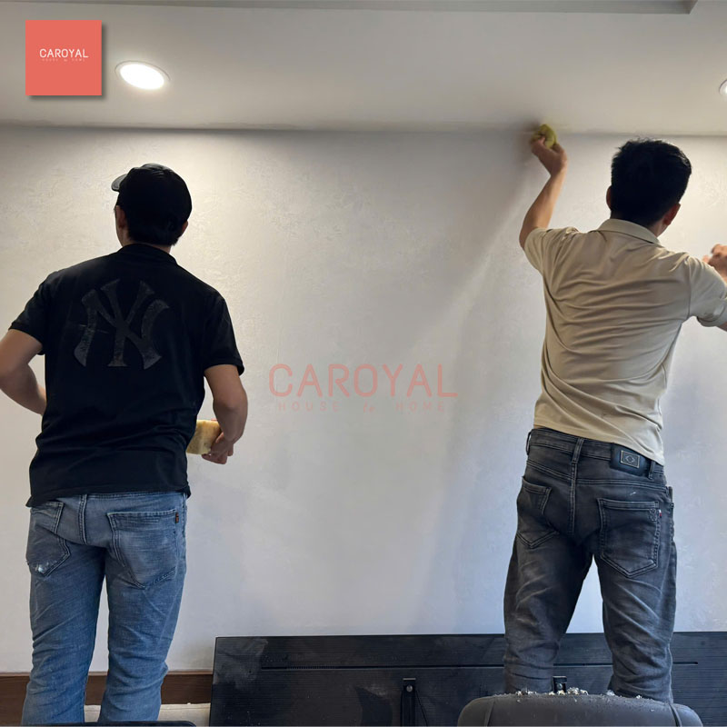 Vải dán tường in UV khổ lớn cho chung cư TPHCM