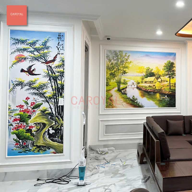 Vải dán tường in UV C11-03 cho nhà phố tại Vạn Phúc City - CAROYAL