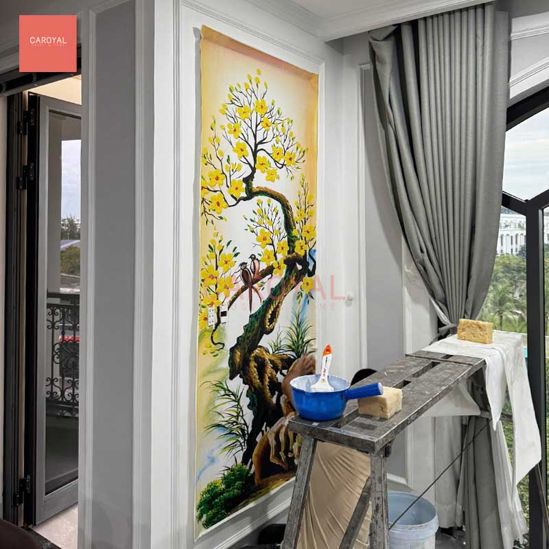 Vải dán tường in UV C11-03 cho nhà phố tại Vạn Phúc City - CAROYAL