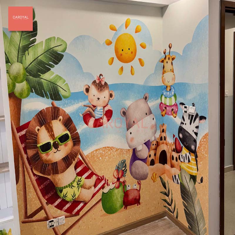 Vải dán tường in UV khổ lớn cho chung cư TPHCM