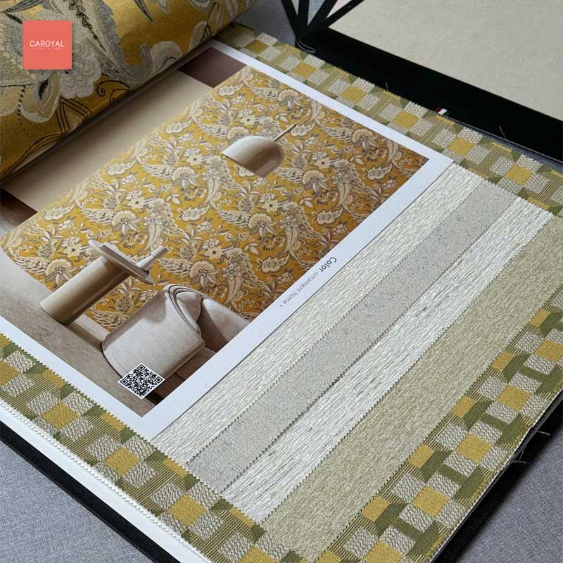 Quyển mẫu Catalogue vải dán tường hàng order đặt trước thương hiệu CAROYAL mẫu 1008 Quyển mẫu Catalogue vải dán tường hàng order đặt trước thương hiệu CAROYAL mẫu 1008