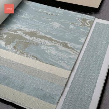 Quyển mẫu Catalogue vải dán tường hàng order đặt trước thương hiệu CAROYAL mẫu 1007