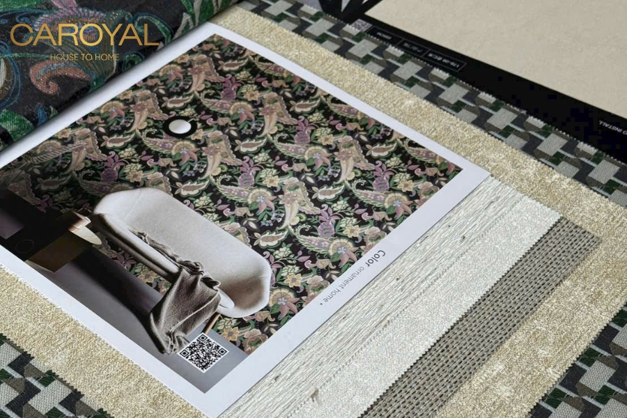 Các mẫu vải dán tường khổ lớn, không ghép nối tại CAROYAL