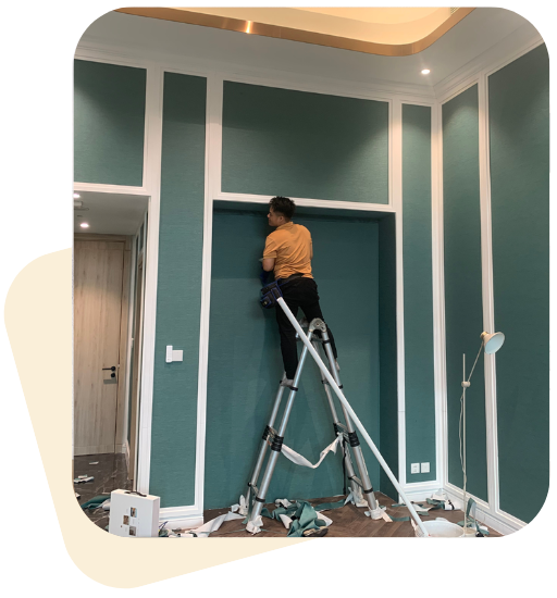 tại sao nên chọn thi công vải dán tường caroyal