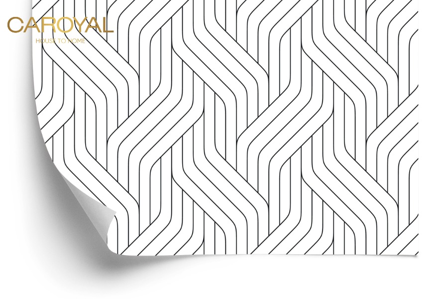 Giấy dán tường họa tiết hình học tối giản