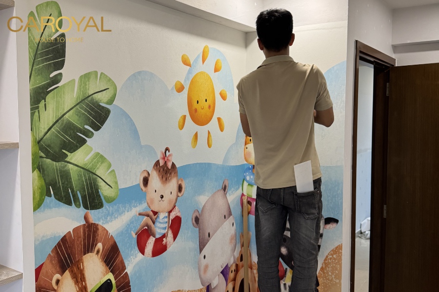 CAROYAL - Đơn vị cung cấp, thi công giấy vải dán tường lớp học cao cấp CAROYAL - Đơn vị cung cấp, thi công giấy vải dán tường lớp học cao cấp