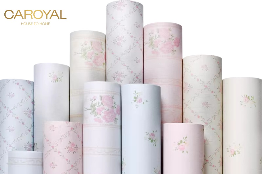 Giấy dán tường cho phòng trọ - Hoa nhí nhẹ nhàng