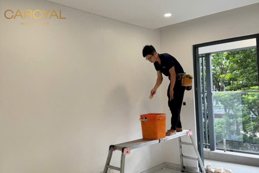 Các bước thi công giấy dán tường chống ẩm Các bước thi công giấy dán tường chống ẩm