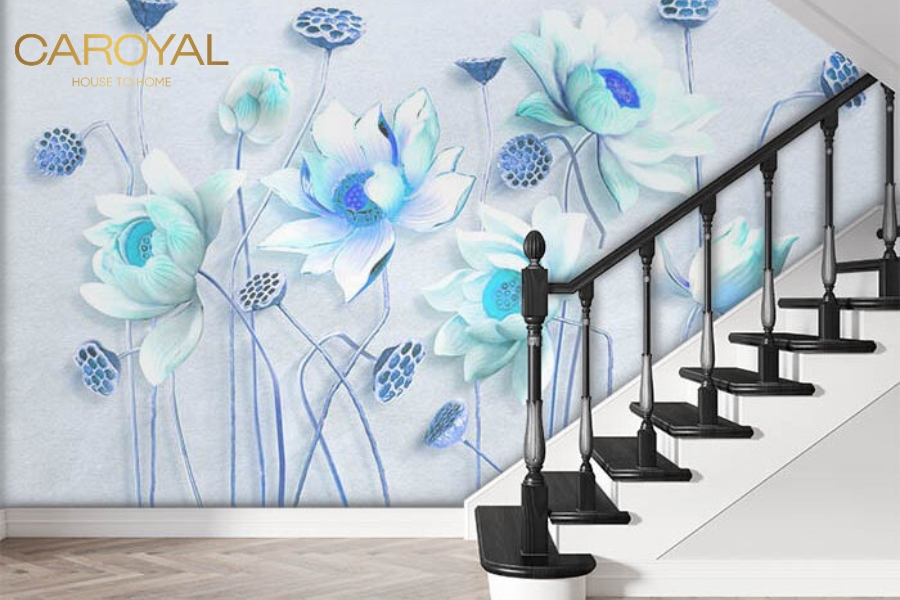 Các vị trí cầu thang có thể sử dụng tranh dán tường