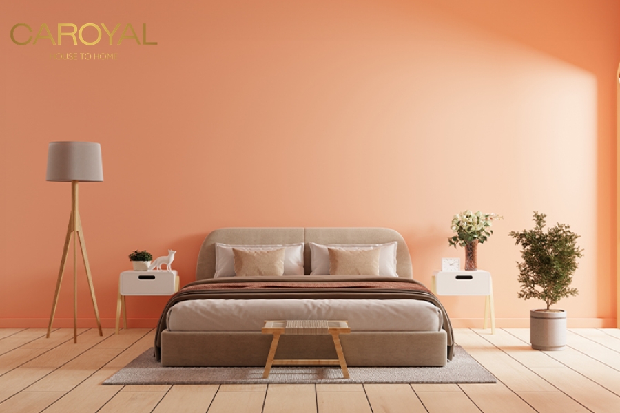 giấy dán tường cho người mệnh thổ màu cam