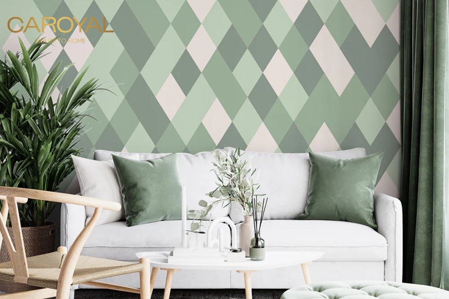 Giấy dán tường cho người mệnh Mộc - Họa tiết hình học Giấy dán tường cho người mệnh Mộc - Họa tiết hình học
