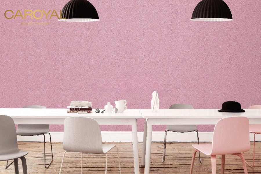 giấy dán tường hợp mệnh thổ màu hồng 2