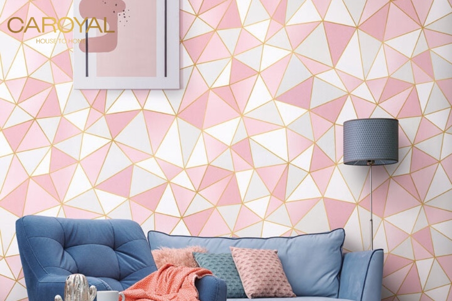 Giấy dán tường màu hồng Giấy dán tường màu hồng