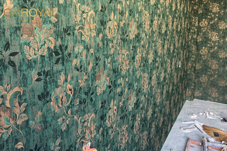 Giấy dán tường màu xanh lá cây Giấy dán tường màu xanh lá cây