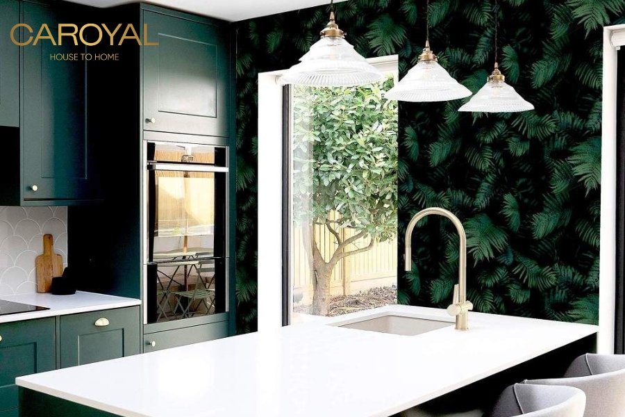 Giấy dán tường phòng bếp hợp mệnh Mộc Giấy dán tường phòng bếp hợp mệnh Mộc