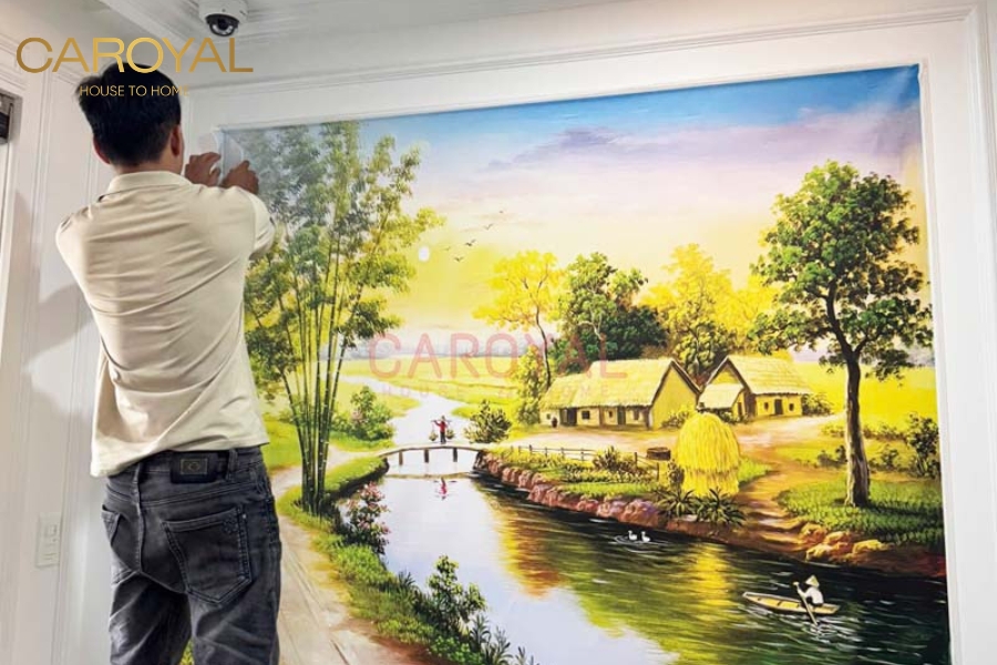 Hướng dẫn cách dán tranh 3D cầu thang