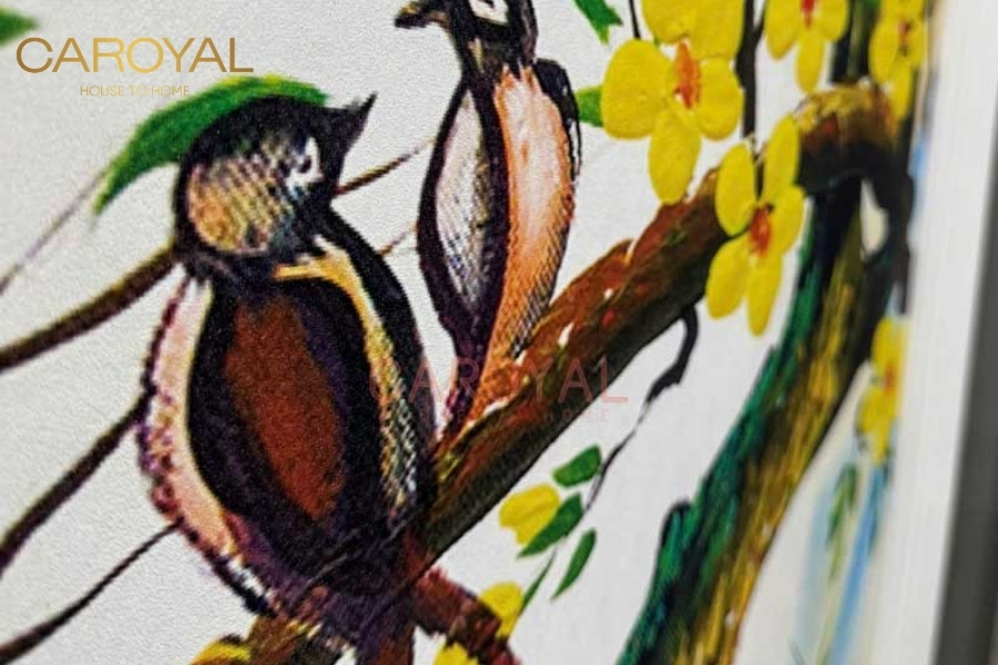 Khu vực thi công tranh dán tường tại quận Tân Phú