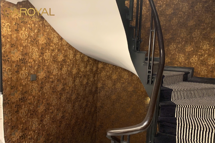 Mẫu giấy dán tường vách cầu thang đẹp Mẫu giấy dán tường vách cầu thang đẹp