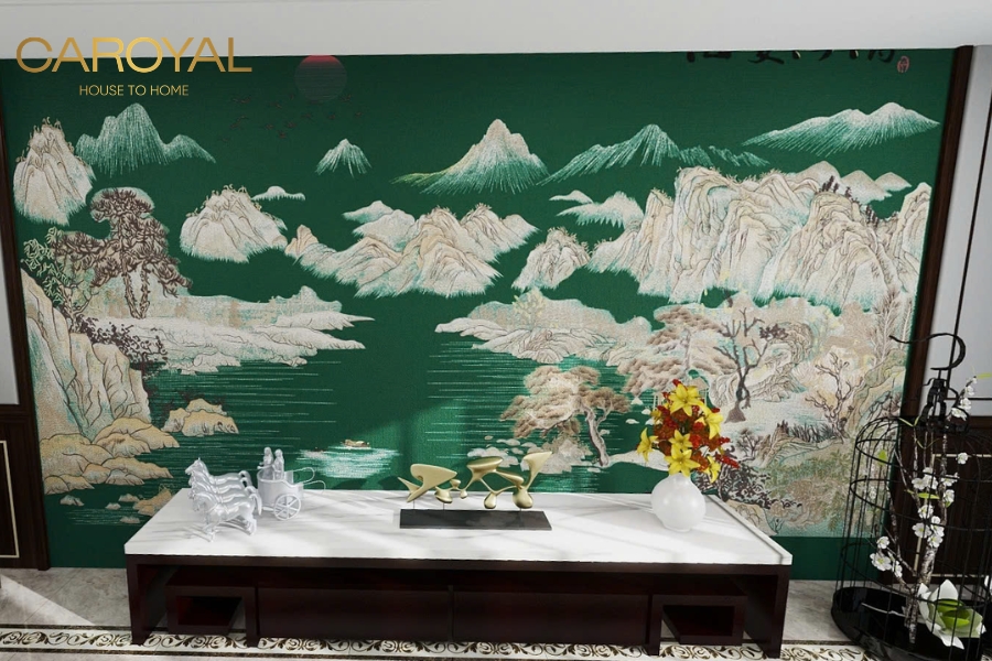 Tranh dán tường núi non hùng vĩ