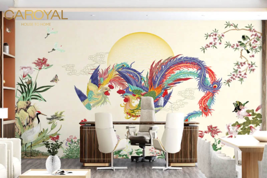 Tranh dán tường phượng vũ cửu thiên