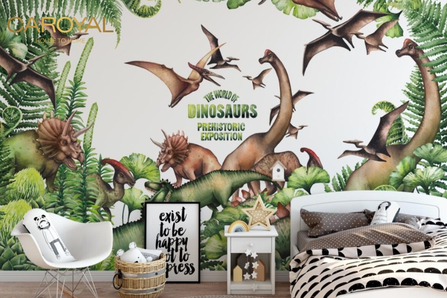 Tranh dán tường khủng long – Thế giới tiền sử