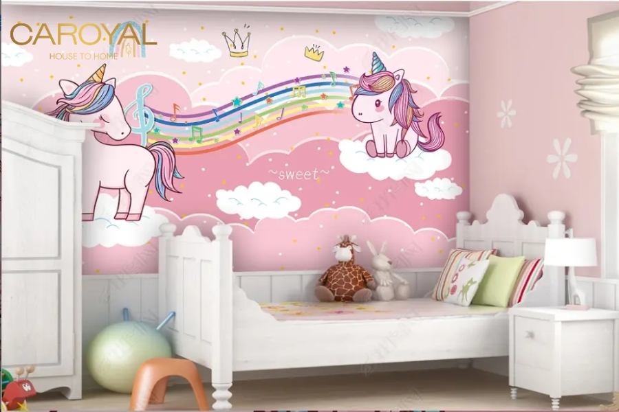 Tranh dán tường kỳ lân – Thế giới Unicorn