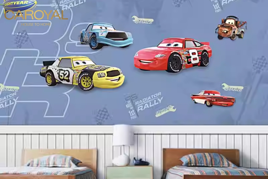 Tranh dán tường xe hơi – Đường đua tốc độ