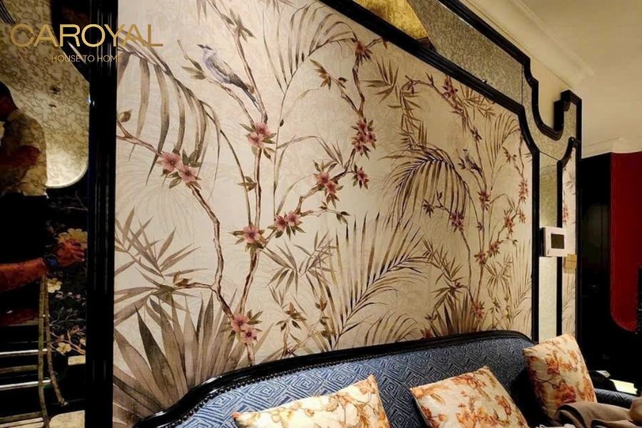 Ưu điểm khi sử dụng tranh dán tường phòng khách 3D