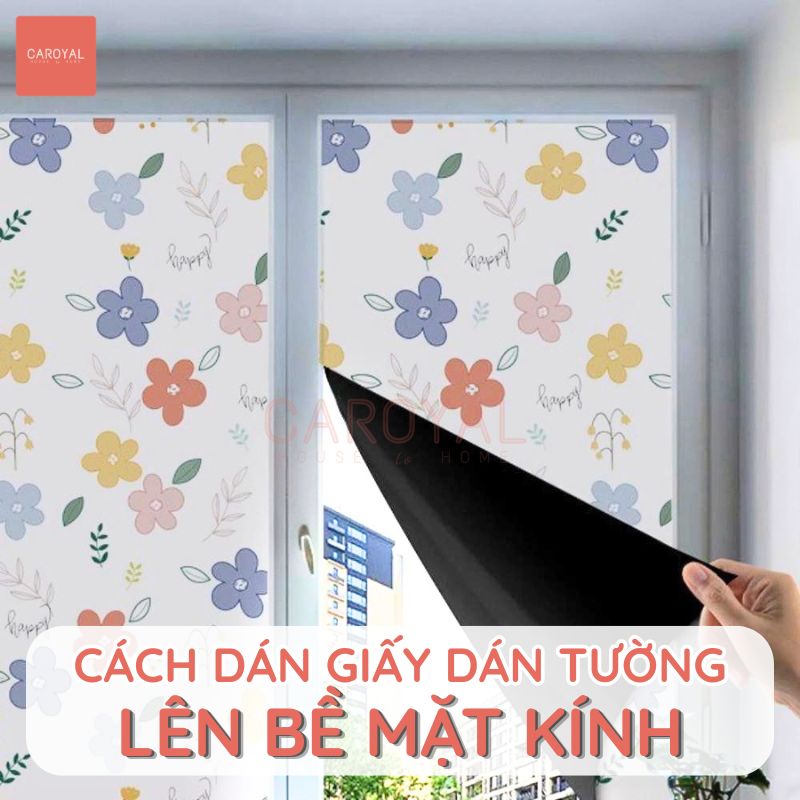 Cách dán giấy dán tường lên bề mặt kính