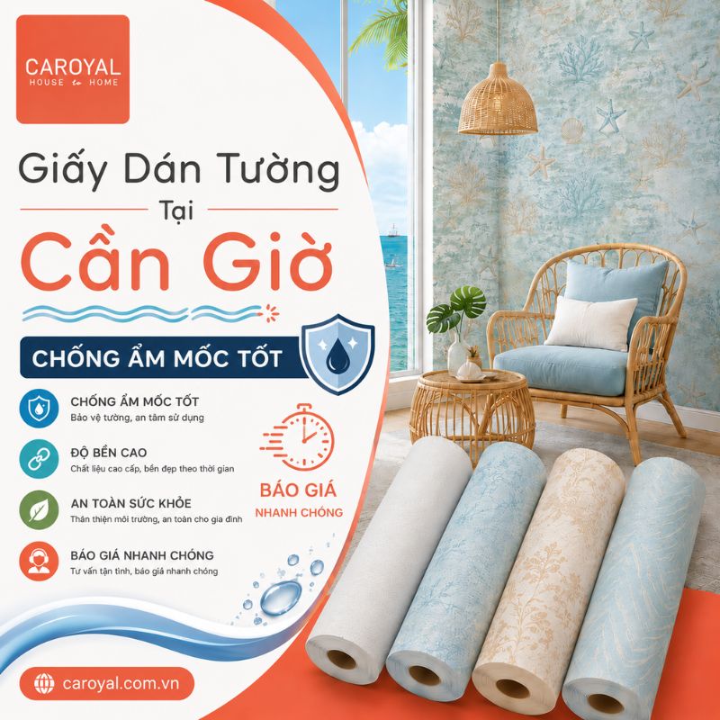 Giấy Dán Tường Tại Cần Giờ Chống Ẩm, Bền Đẹp, Báo Giá Nhanh Chóng Giấy Dán Tường Cần Giờ Chống Ẩm, Bền Đẹp, Báo Giá Nhanh Chóng