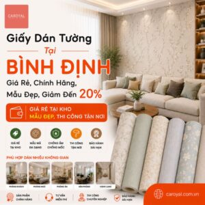 Giấy Dán Tường Tại Bình Định Giá Rẻ, Chính Hãng, Mẫu Đẹp, Giảm Đến 20%