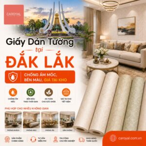 Giấy Dán Tường Tại Đắk Lắk Chống Ẩm Mốc, Bền Màu, Giá Tại Kho