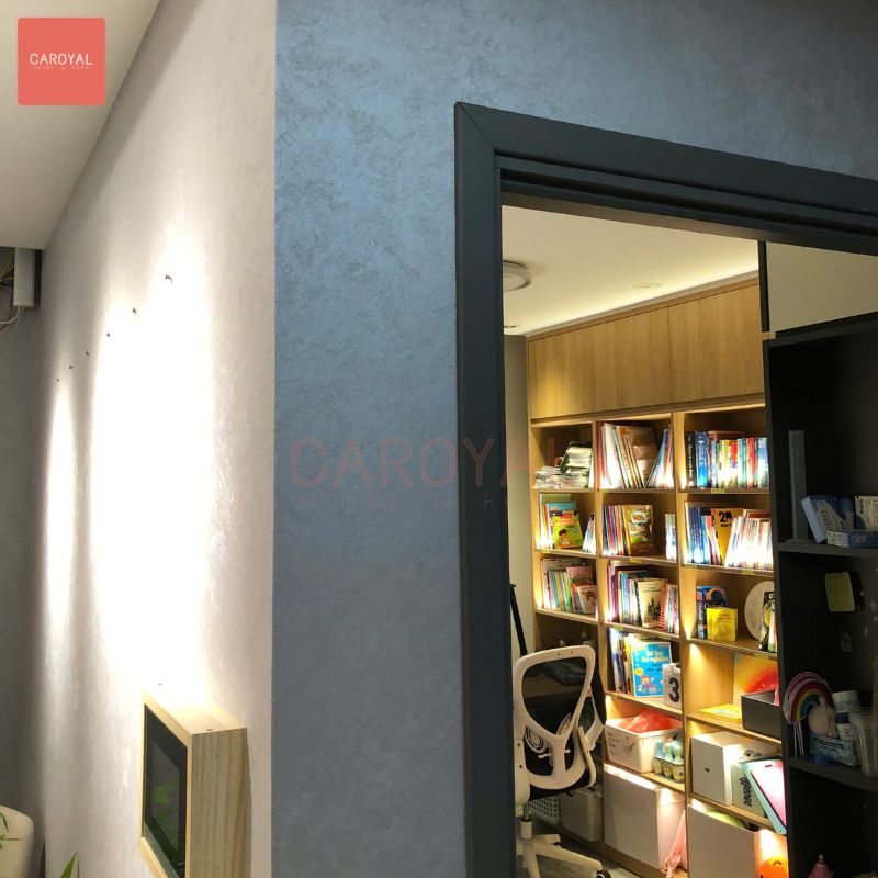 Thi công vải dán tường S-78 CAROYAL cho căn hộ cao cấp
