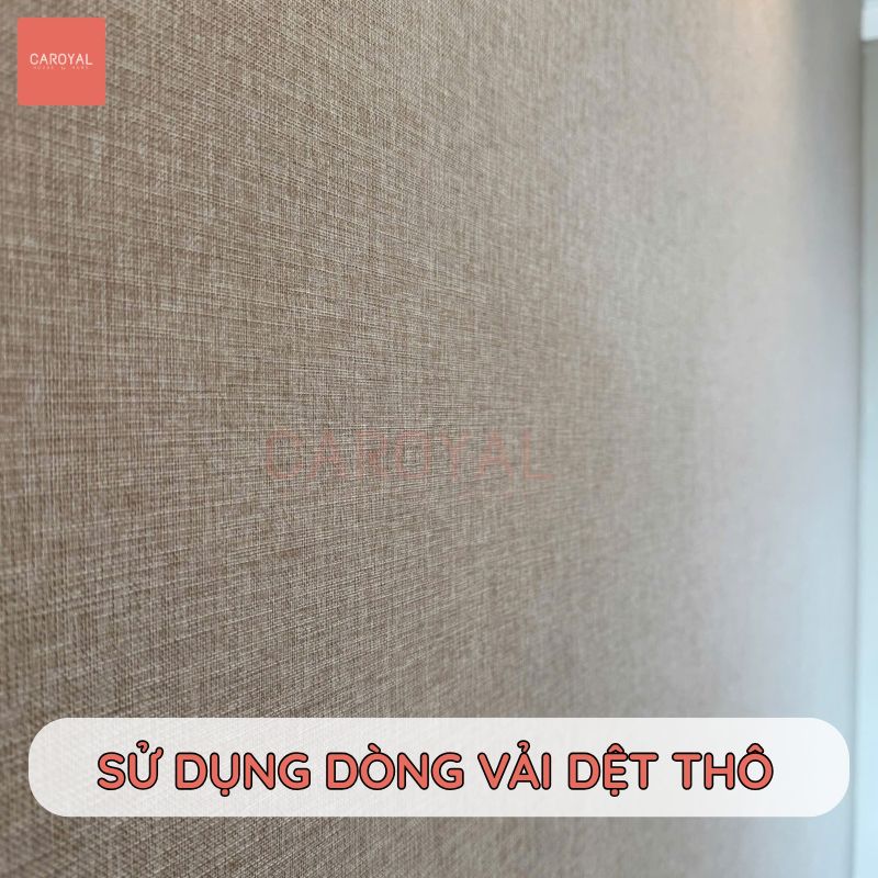Hoàn thiện vải dán tường dệt thô CAROYAL cho căn hộ Phú Mỹ Hưng Quận 7